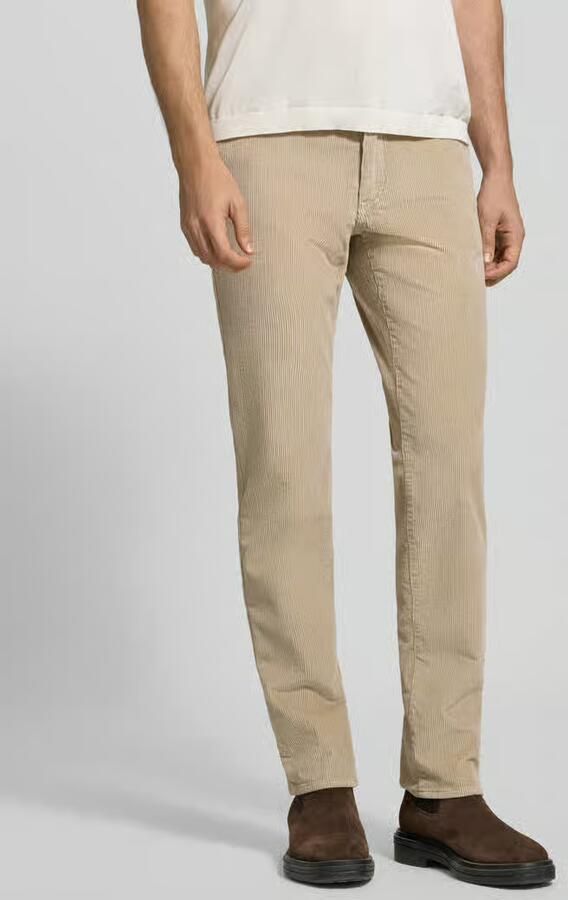 BRAX straight fit corduroy broek van katoenmix model 'Mythos Flex Cord' - Foto 2