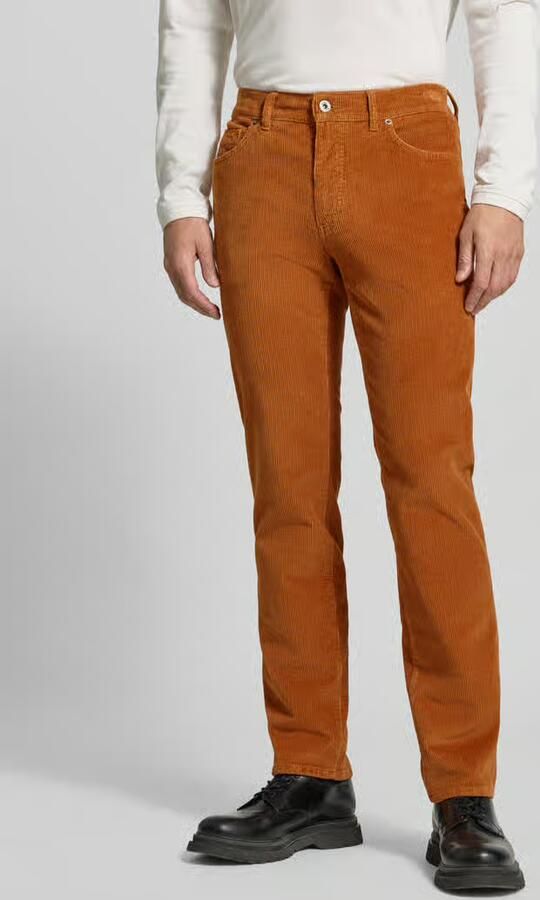 BRAX straight fit corduroy broek van katoenmix model 'Mythos Flex Cord' - Foto 3