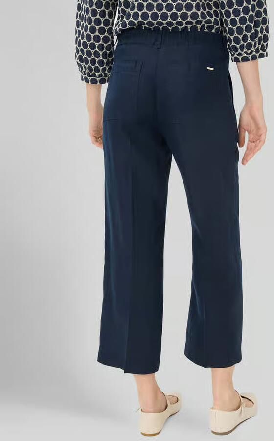 BRAX straight fit linnenbroek met elastische band