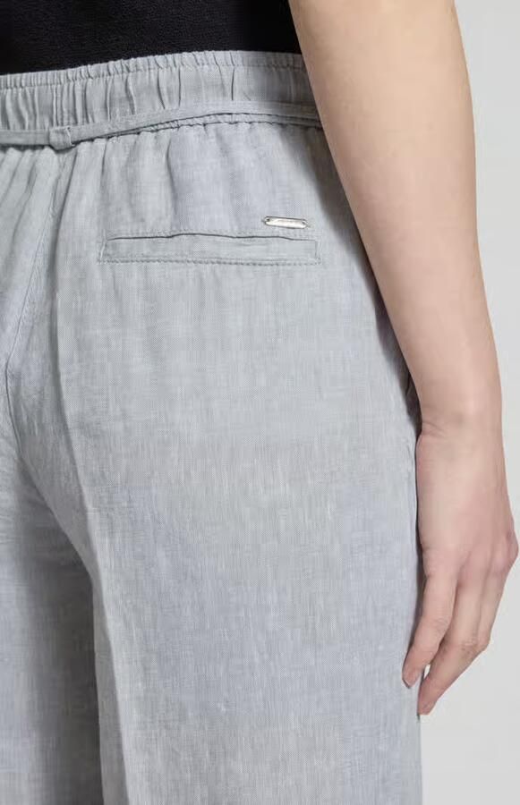 BRAX Straight leg linnen broek met strikceintuur model 'STYLE.FARINA' - Foto 2