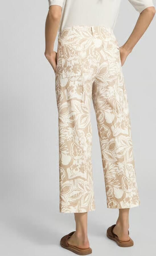 BRAX Straight leg linnen broek met verkort model