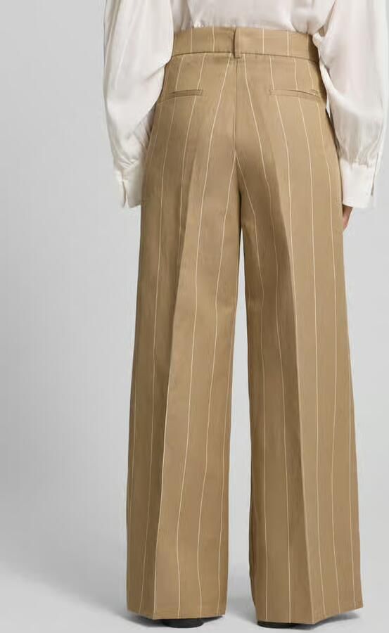 BRAX Wide leg broek van mix van katoen en linnen model 'MARLENE'