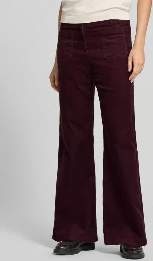BRAX Wide leg corduroy broek van katoenmix model 'MAINE' - Foto 2
