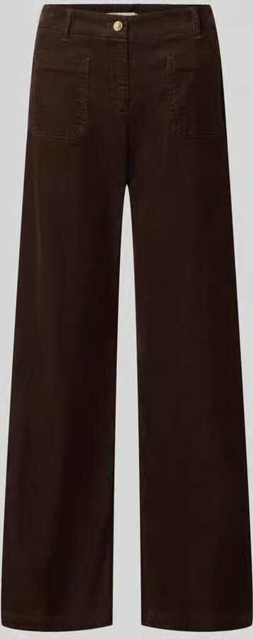 BRAX Wide leg corduroy broek van katoenmix model 'MAINE'