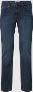 BRAX jeans Chuck donkerblauw effen katoen zonder omslag