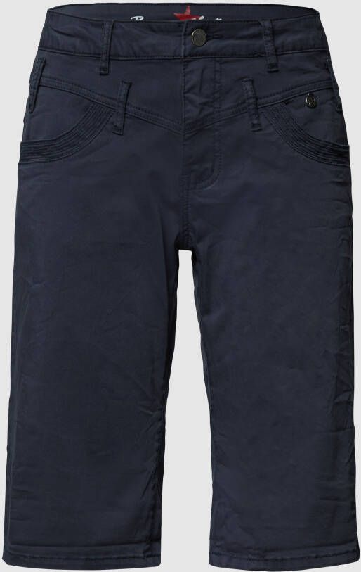 Buena Vista Bermuda met knoop en ritssluiting