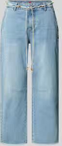 Buena Vista barrel fit jeans met bindriem