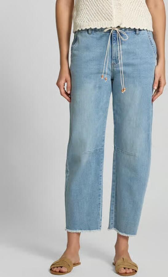 Buena Vista barrel fit jeans met bindriem - Foto 3