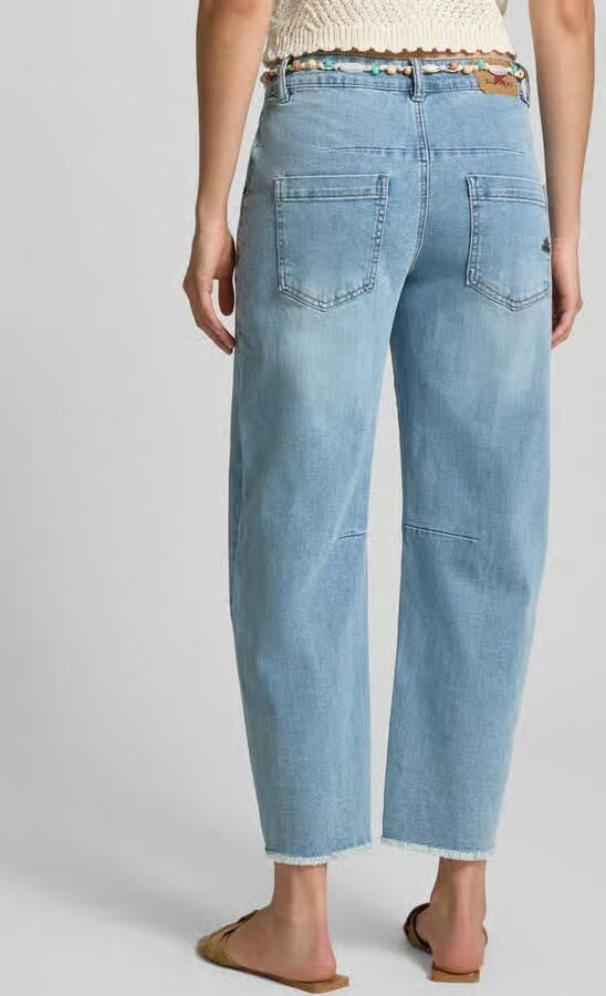 Buena Vista barrel fit jeans met bindriem