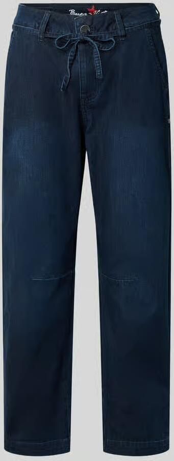 Buena Vista Barrel fit jeans met franjes en vetersluiting