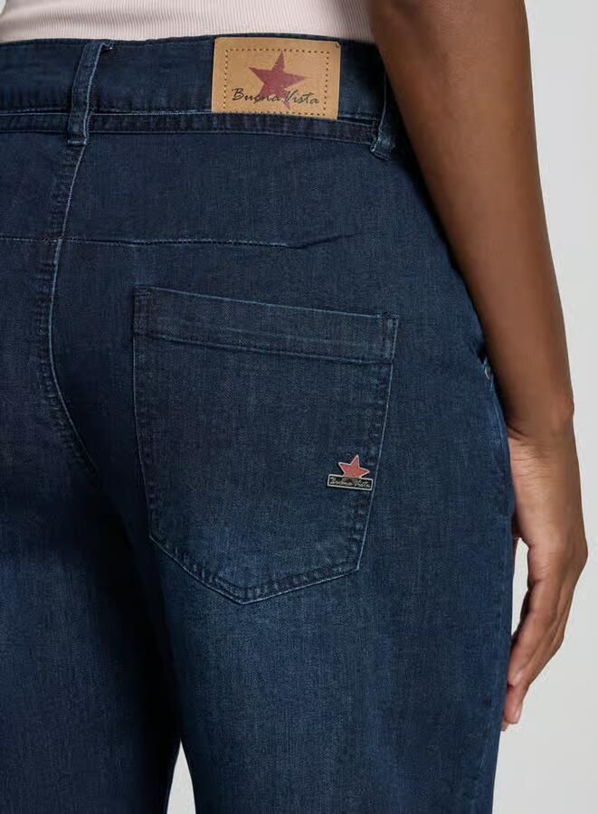 Buena Vista Barrel fit jeans met franjes en vetersluiting - Foto 2