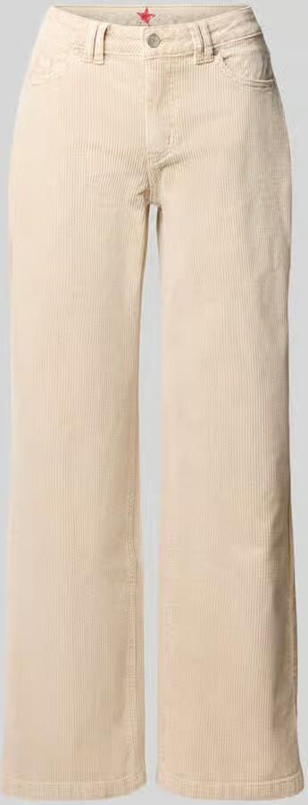 Buena Vista High waist corduroy broek met brede zoomafwerking