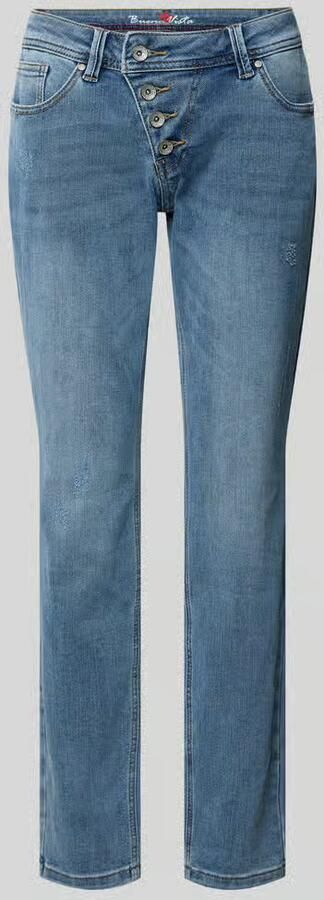 Buena Vista Korte jeans met knoopsluiting model 'Malibu'