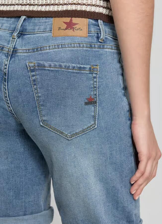 Buena Vista Korte jeans met omslag model 'Italy'