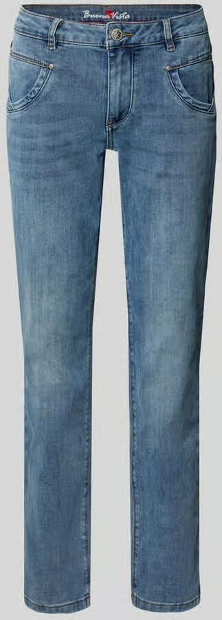 Buena Vista Straight fit jeans met steekzakken model 'Anna'
