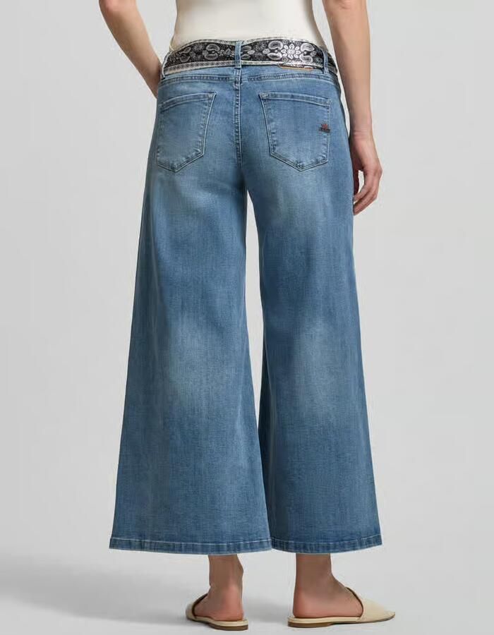 Buena Vista wide fit jeans met viscose model 'Palazzo'