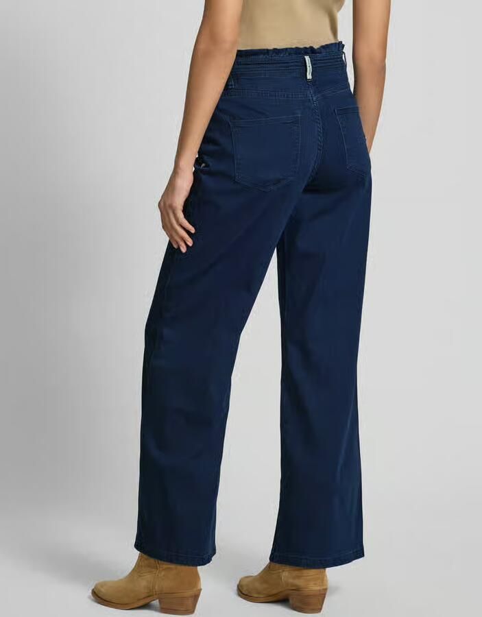 Buena Vista Wide leg jeans met ruches
