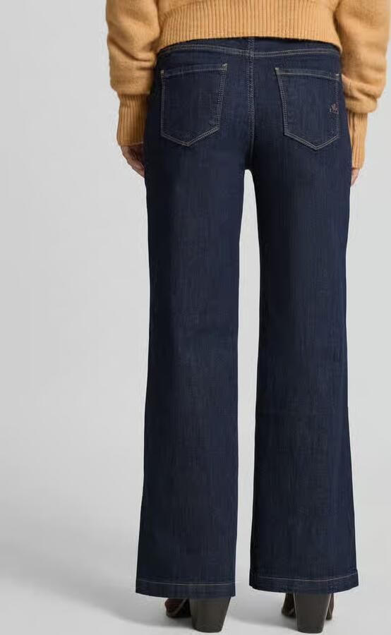 Buena Vista Wide leg jeans met siernaden