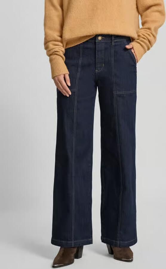 Buena Vista Wide leg jeans met siernaden - Foto 2