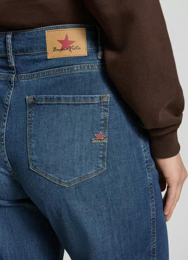 Buena Vista Wide leg jeans met steekzakken
