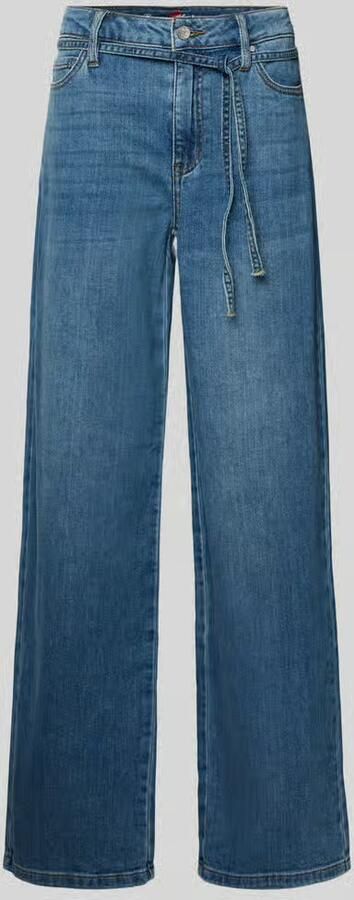 Buena Vista wide leg jeans met strikceintuur