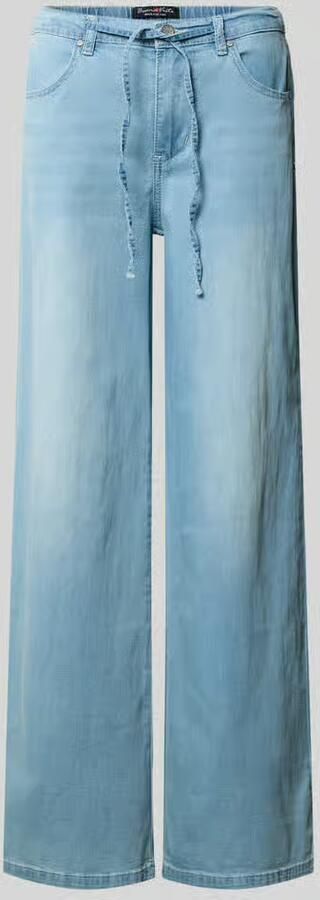 Buena Vista wide leg jeans met strikceintuur - Foto 4