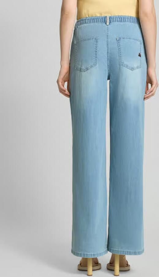 Buena Vista wide leg jeans met strikceintuur