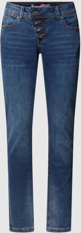 Buena Vista Jeans met labeldetails model 'Malibu'