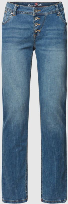 Buena Vista Jeans met labeldetails model 'Malibu'
