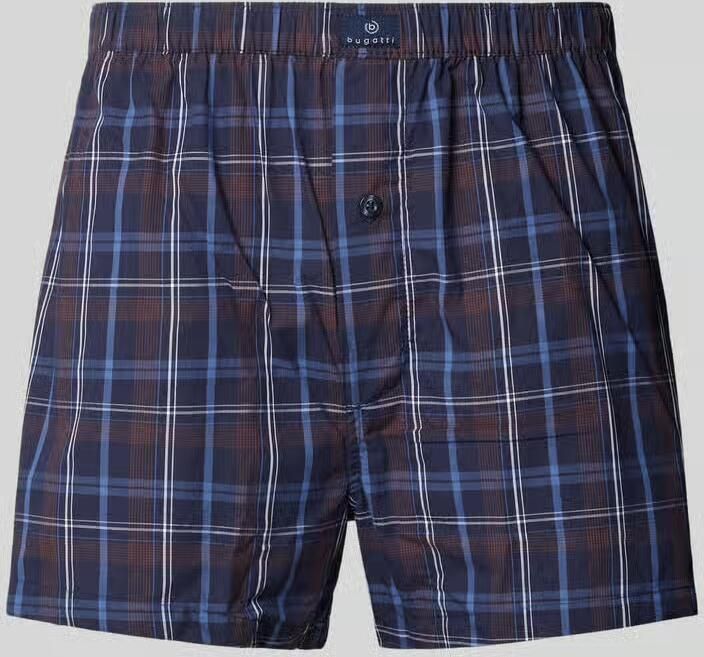 Bugatti Boxershorts met elastische band en labeldetail in set van 2