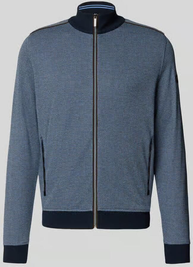 Bugatti Cardigan met opstaande kraag en ritssluiting