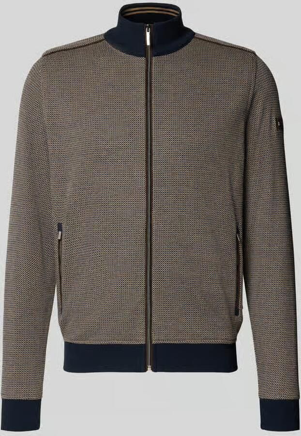 Bugatti Cardigan met opstaande kraag en ritssluiting