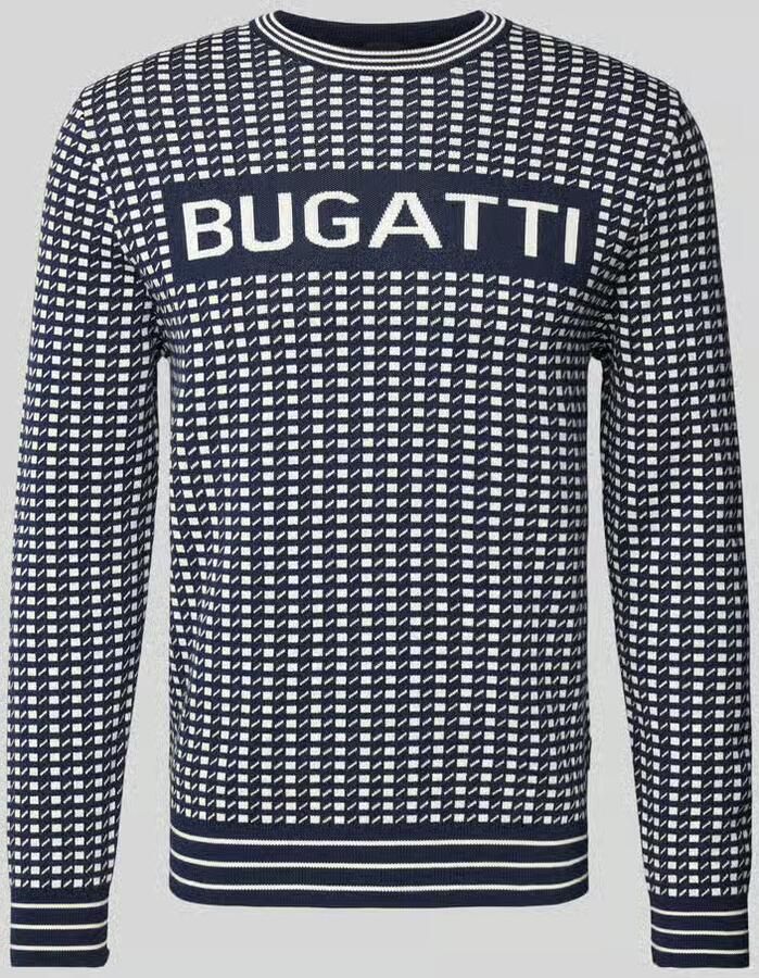 Bugatti Gebreide trui met aanwezig logo-print - Foto 2