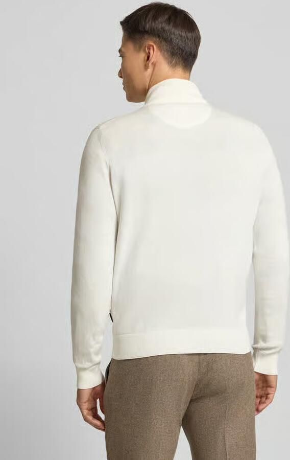 Bugatti Gebreide pullover met opstaande kraag