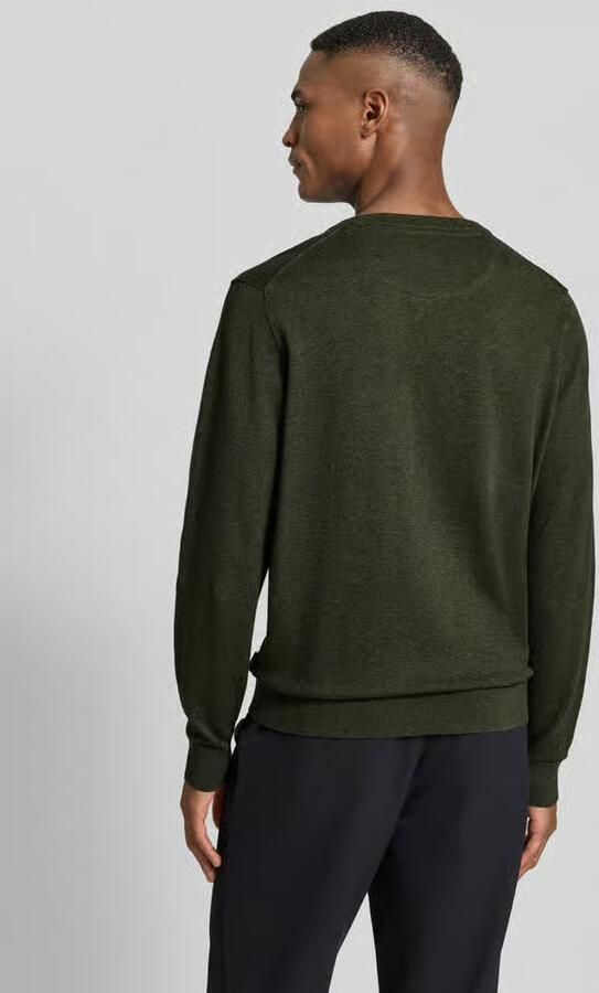 Bugatti Gebreide pullover met ribboorden