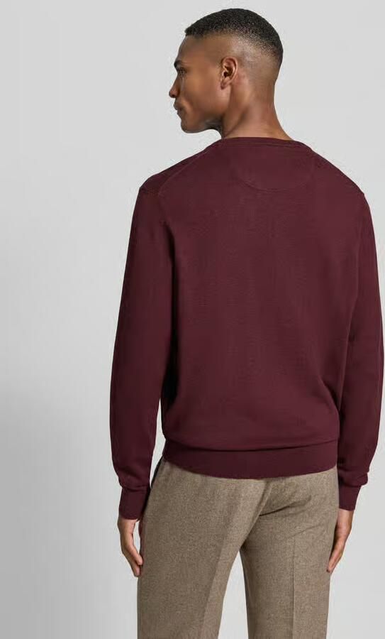 Bugatti Gebreide pullover met ribboorden