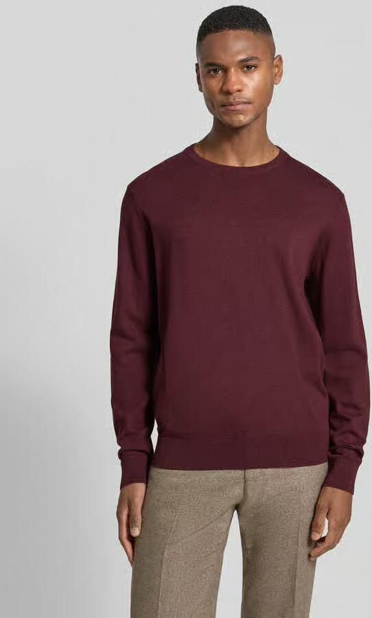 Bugatti Gebreide pullover met ribboorden - Foto 2
