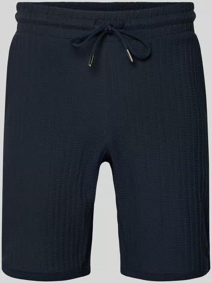 Bugatti Korte broek met structuurpatroon en elastische band - Foto 2