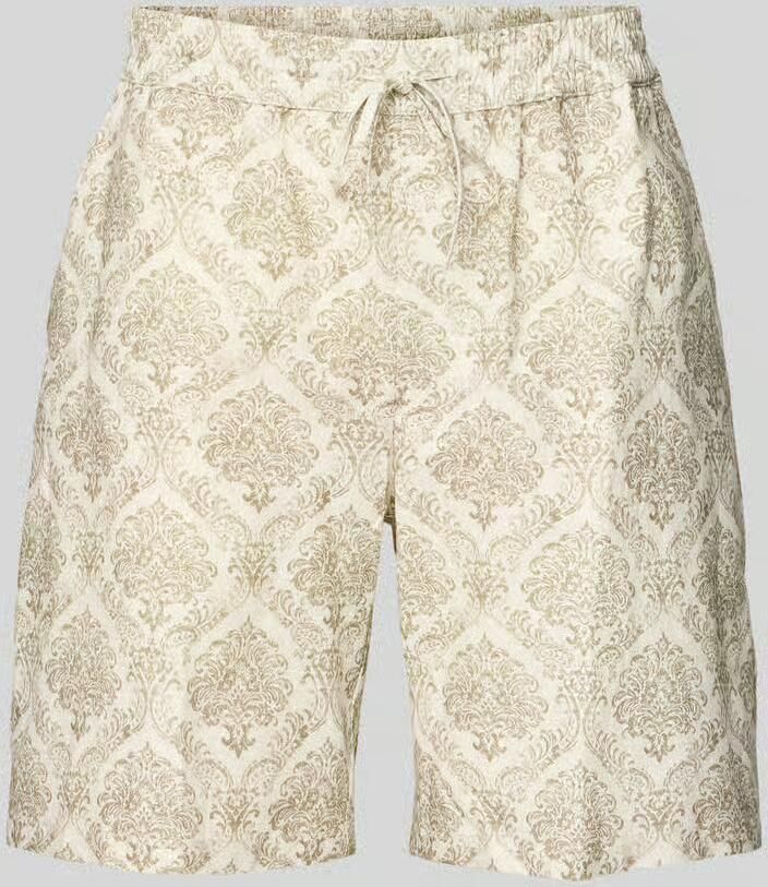 Bugatti Korte broek van linnenmix in all-over look - Foto 2