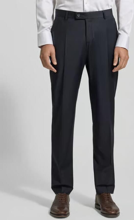 Bugatti Regular fit pantalon met persplooien - Foto 3