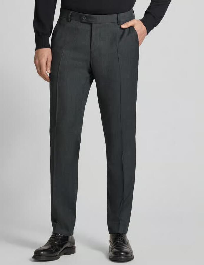 Bugatti Regular fit pantalon met persplooien - Foto 2