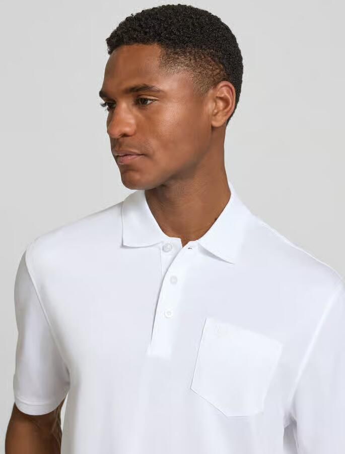 Bugatti regular fit poloshirt met borstzak en labelstitching