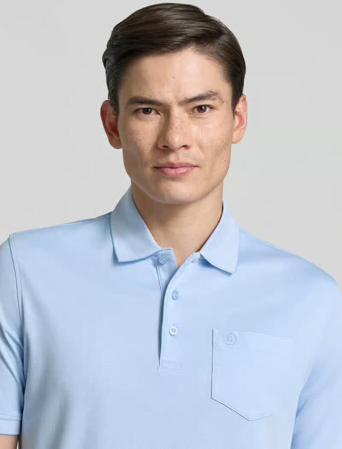 Bugatti regular fit poloshirt met borstzak en labelstitching