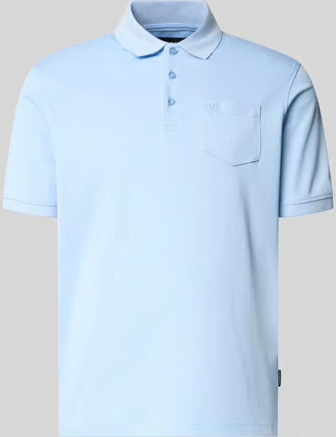 Bugatti regular fit poloshirt met borstzak en labelstitching - Foto 2