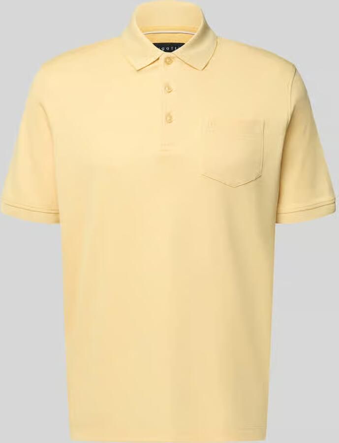 Bugatti regular fit poloshirt met borstzak en labelstitching - Foto 2