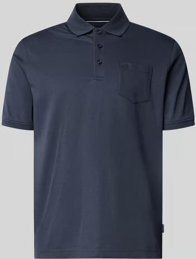 Bugatti regular fit poloshirt met borstzak en labelstitching - Foto 2