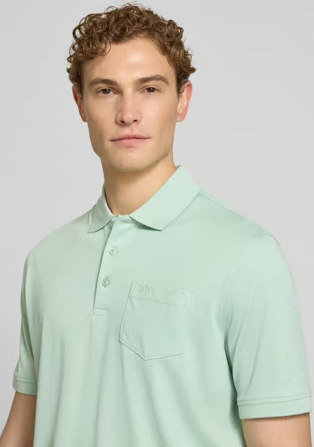 Bugatti regular fit poloshirt met borstzak en labelstitching