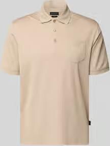 Bugatti regular fit poloshirt met borstzak en labelstitching