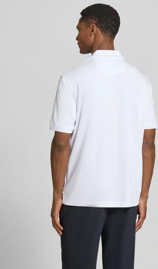 Bugatti regular fit poloshirt met borstzak en labelstitching