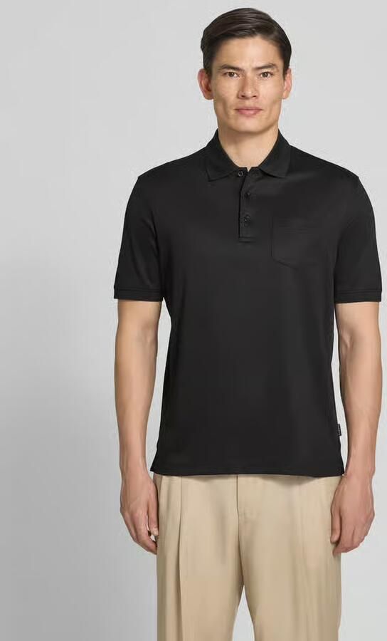 Bugatti regular fit poloshirt met borstzak en labelstitching - Foto 4
